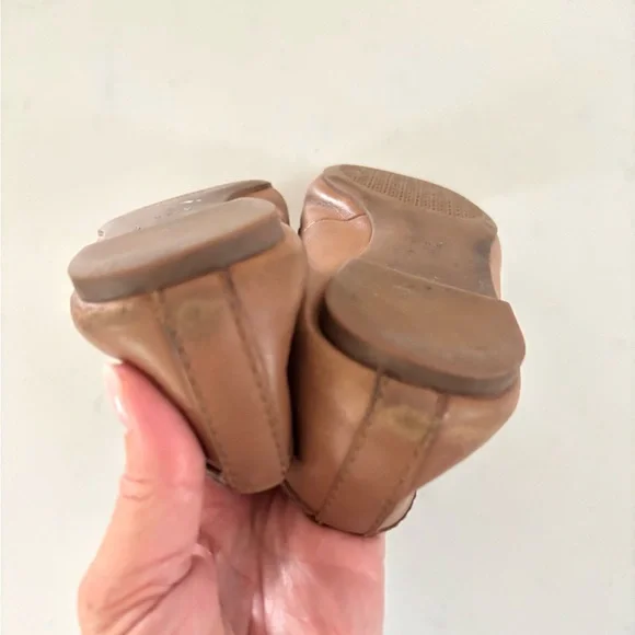 TORY BURCH•tan leather ballet flats 9.5 EUC - Picture 8 of 11